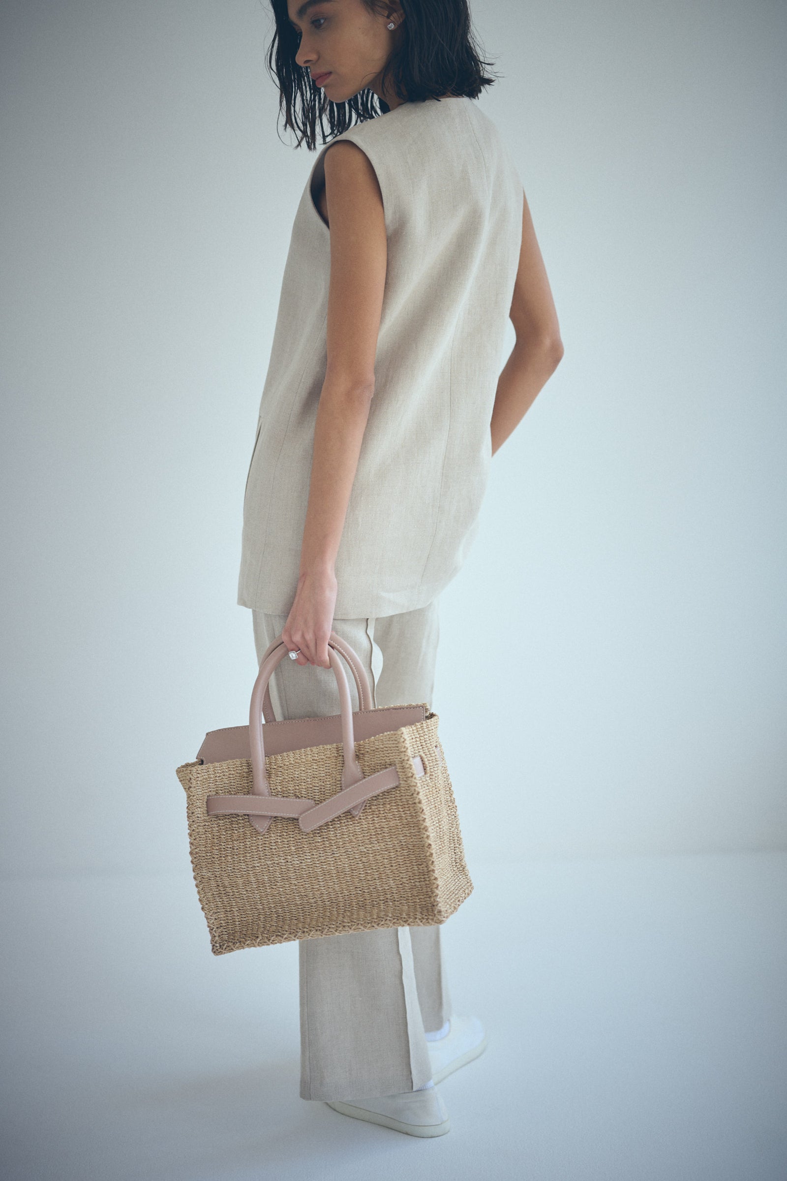 SEA BASKET BAG M（CLAY）