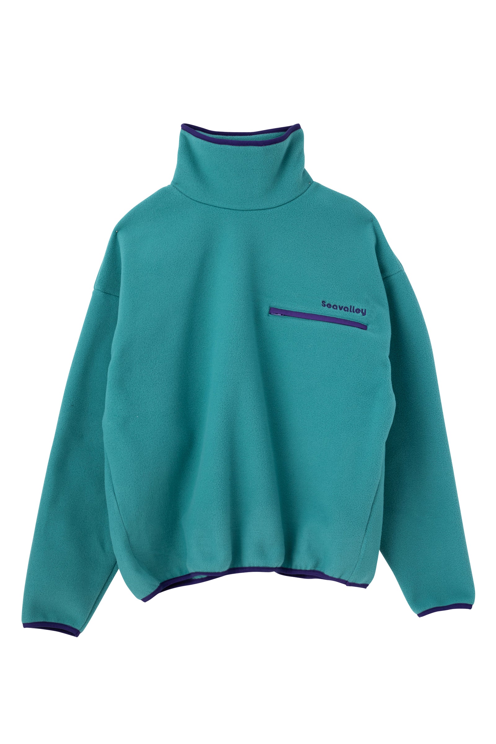 SEA SEAVALLEY RECYCLED FLEECE HIGH NECK PULLOVER