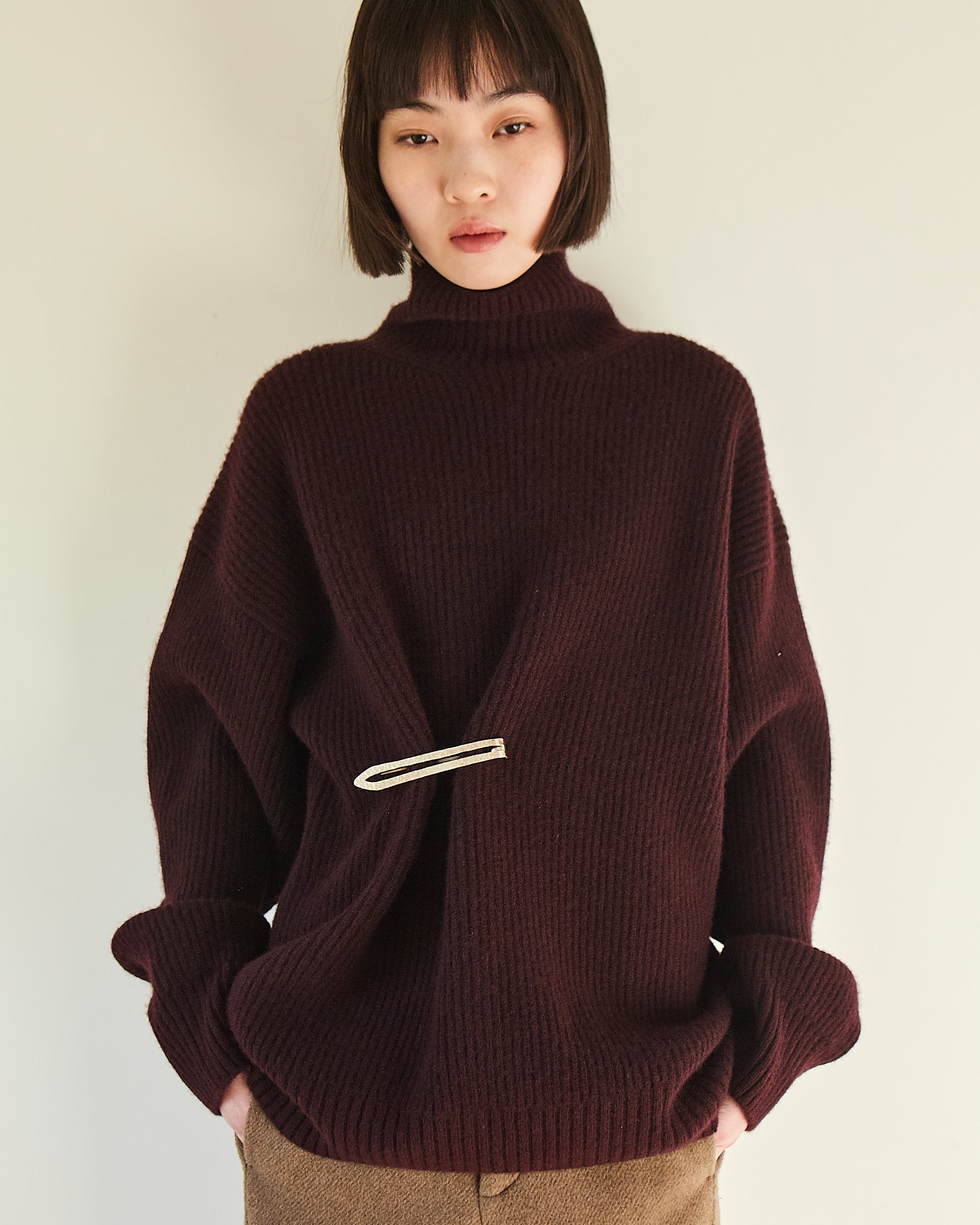 24AW TURTLE NECK CLOUD SWEATER /7GG DOUBLE YAK – seya-voyage