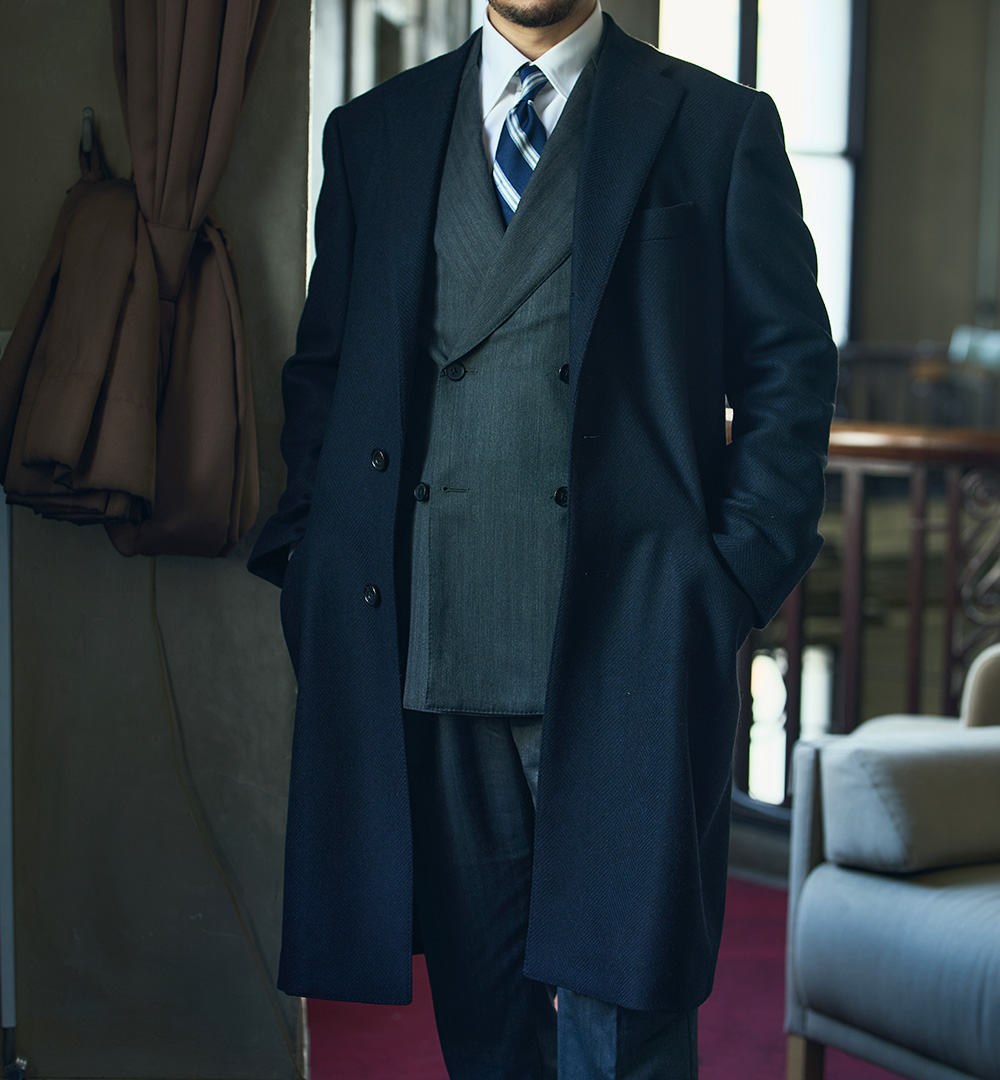 ウールチェスターコート(M(46) ブルー系): メンズ｜メーカーズシャツ