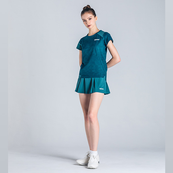 Admiral ウェア キルトプリントヘムブロックスイッチTEE ホワイト L