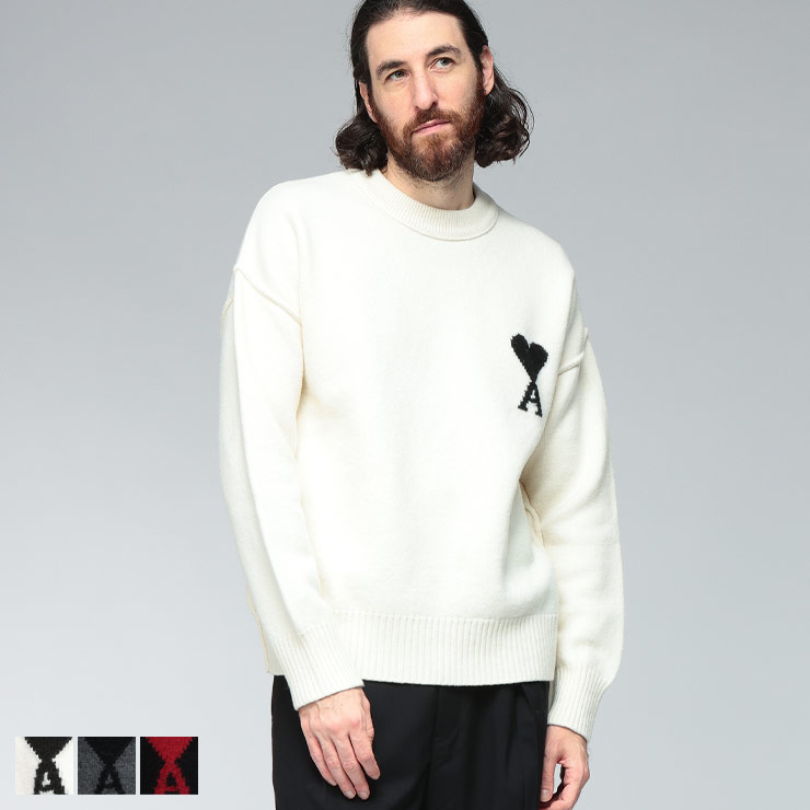 楽天市場】アミ パリス AMI PARIS ウール セーター グレー UKS002 018