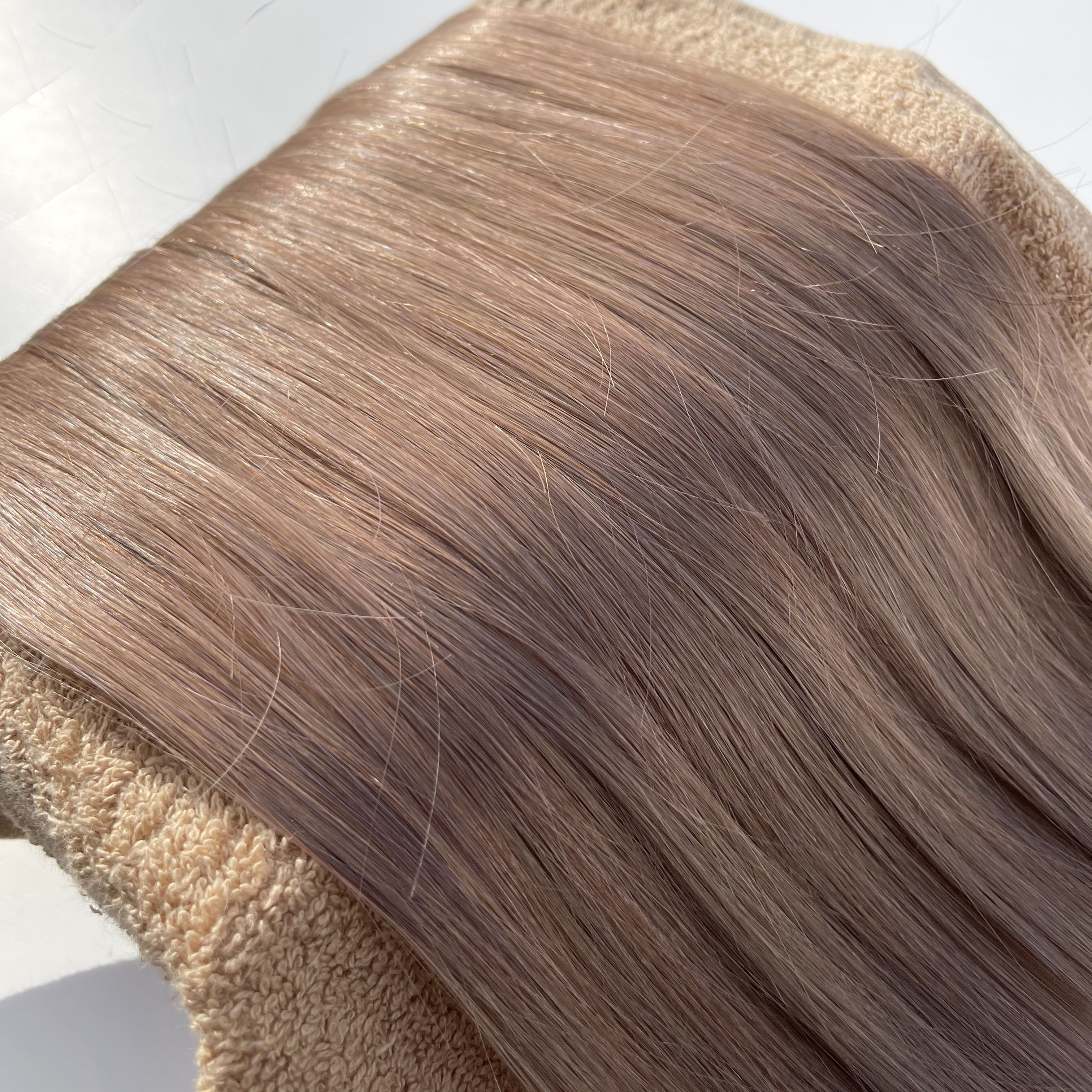 楽天市場】シールエクステ 人毛 ロング [ アッシュ ブロンド P-613