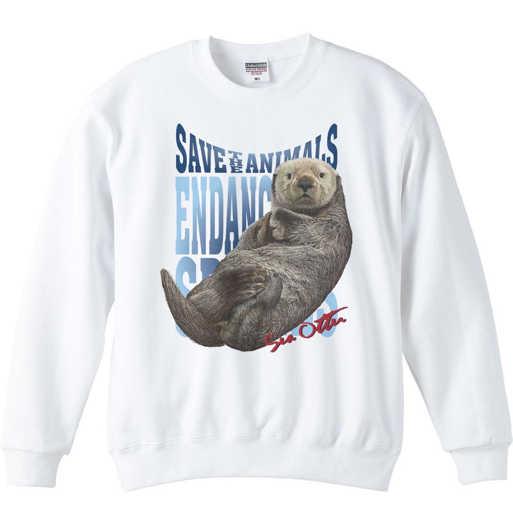 楽天市場】ラッコ（絶滅危惧動物）／長袖Tシャツ : MYDS 楽天市場店