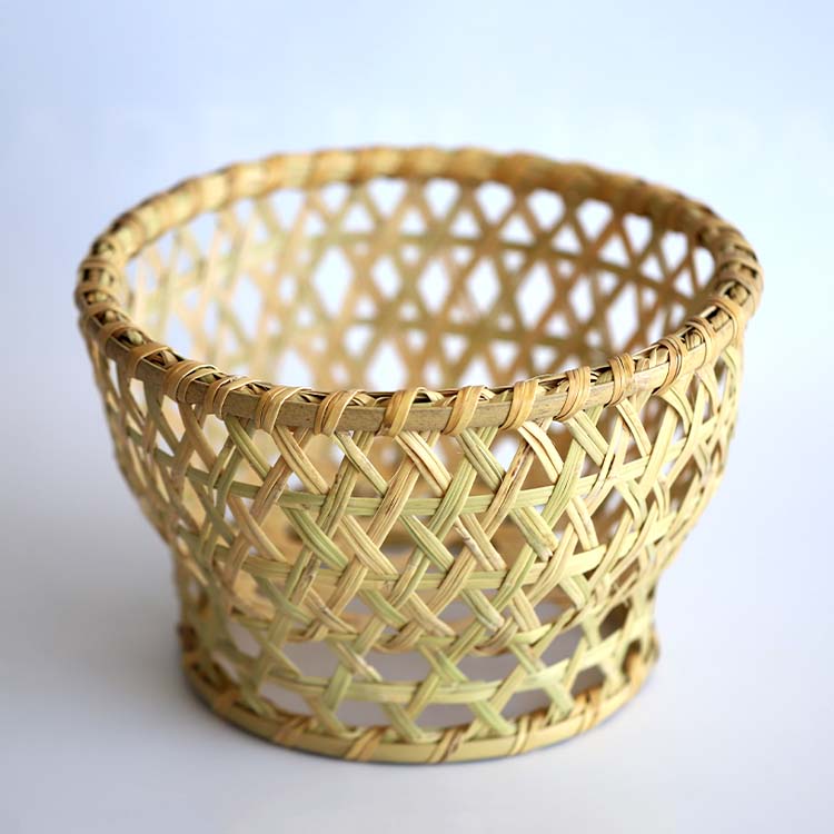 楽天市場】【岩手県二戸 鳥越竹細工】スズ竹(篠竹) ごかご(椀かご) 深