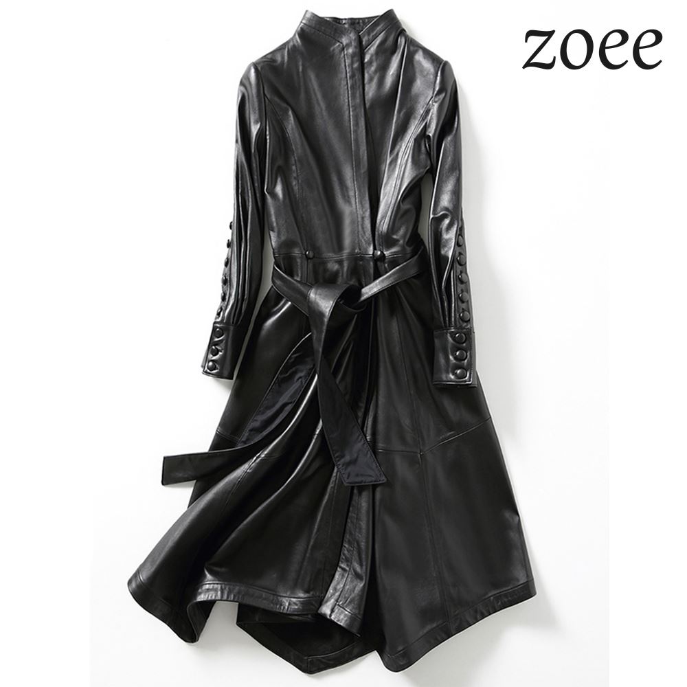 楽天市場】レザーコート レディース ロングコート 本革 ラムレザー