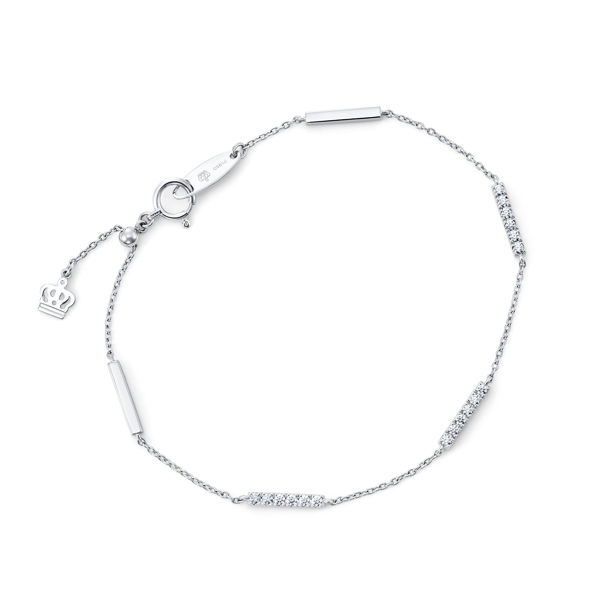 ライン プラチナ ダイヤモンドブレスレット JAA0011BP｜ロイヤル