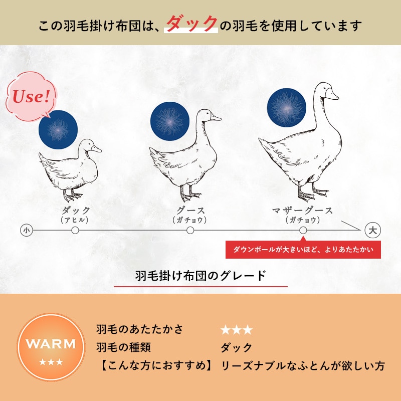 nishikawa（西川）直営サイト限定］抗菌・ふんわりあったか 羽毛掛け