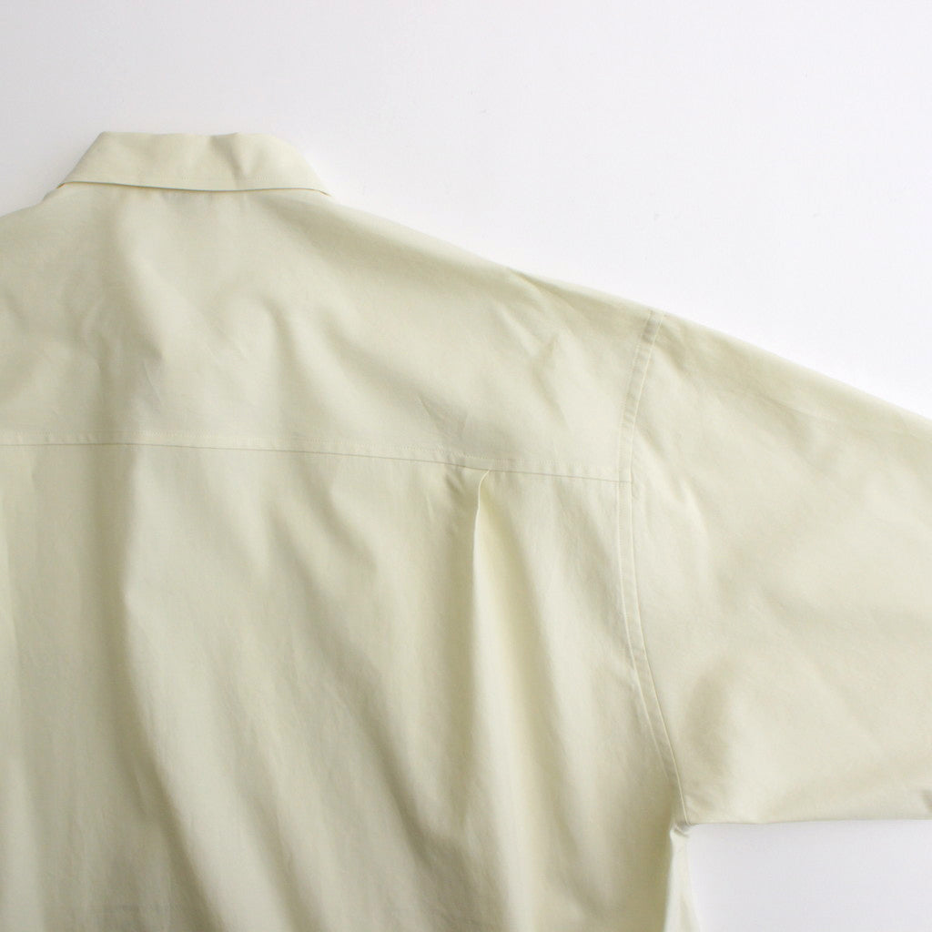WASHED FINX TWILL BIG SHIRT #LIGHT YELLOW [A24SS02TN] – ciacura