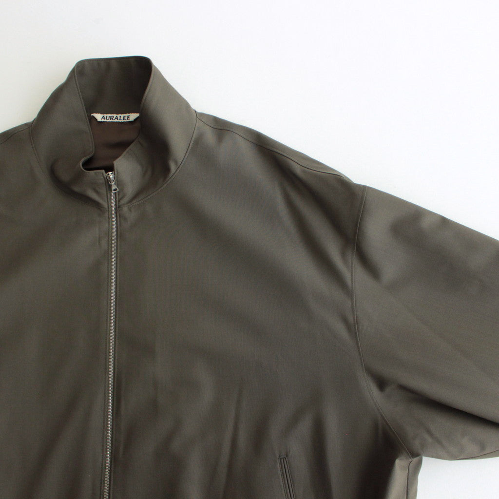 SUPER FINE TROPICAL WOOL ZIP BLOUSON #DARK KHAKI [A24AB01WT] – ciacura