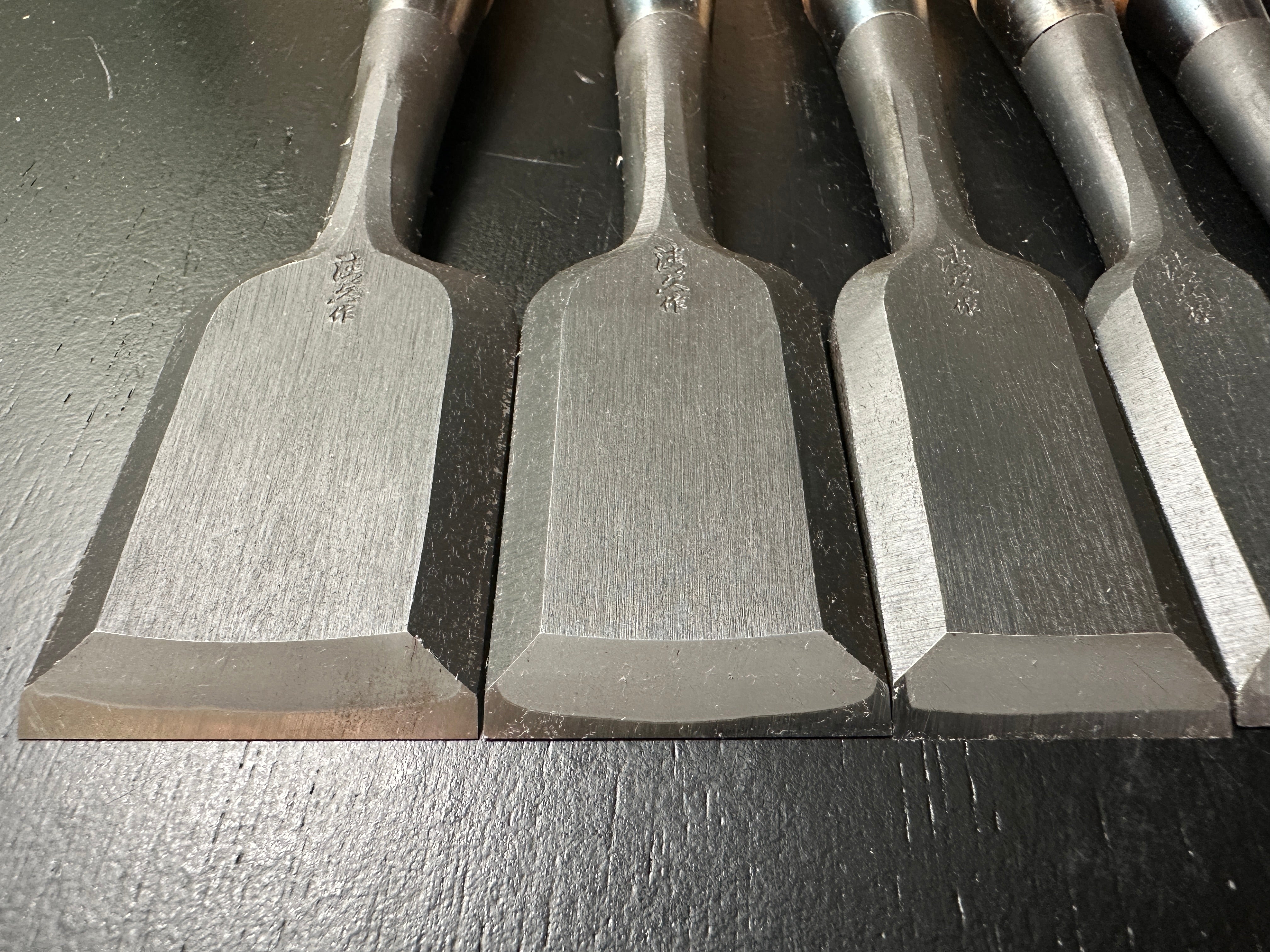 Kiyohisa Bench chisels set by Watanabe Kiyoe with White Oak Handle