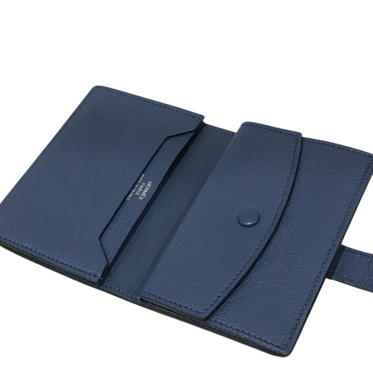 HERMES(エルメス) ベアンミニカードケースX刻印 X刻印 - ネイビー