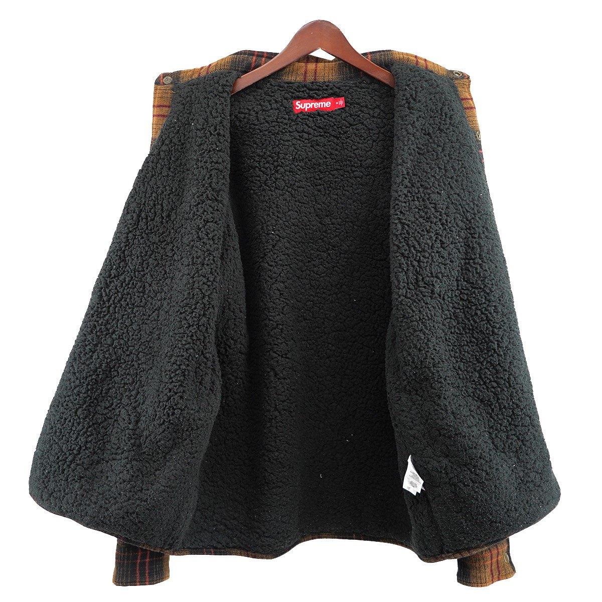 Supreme(シュプリーム) 23AW Lined Flannel Snap Shirtバックロゴ 内