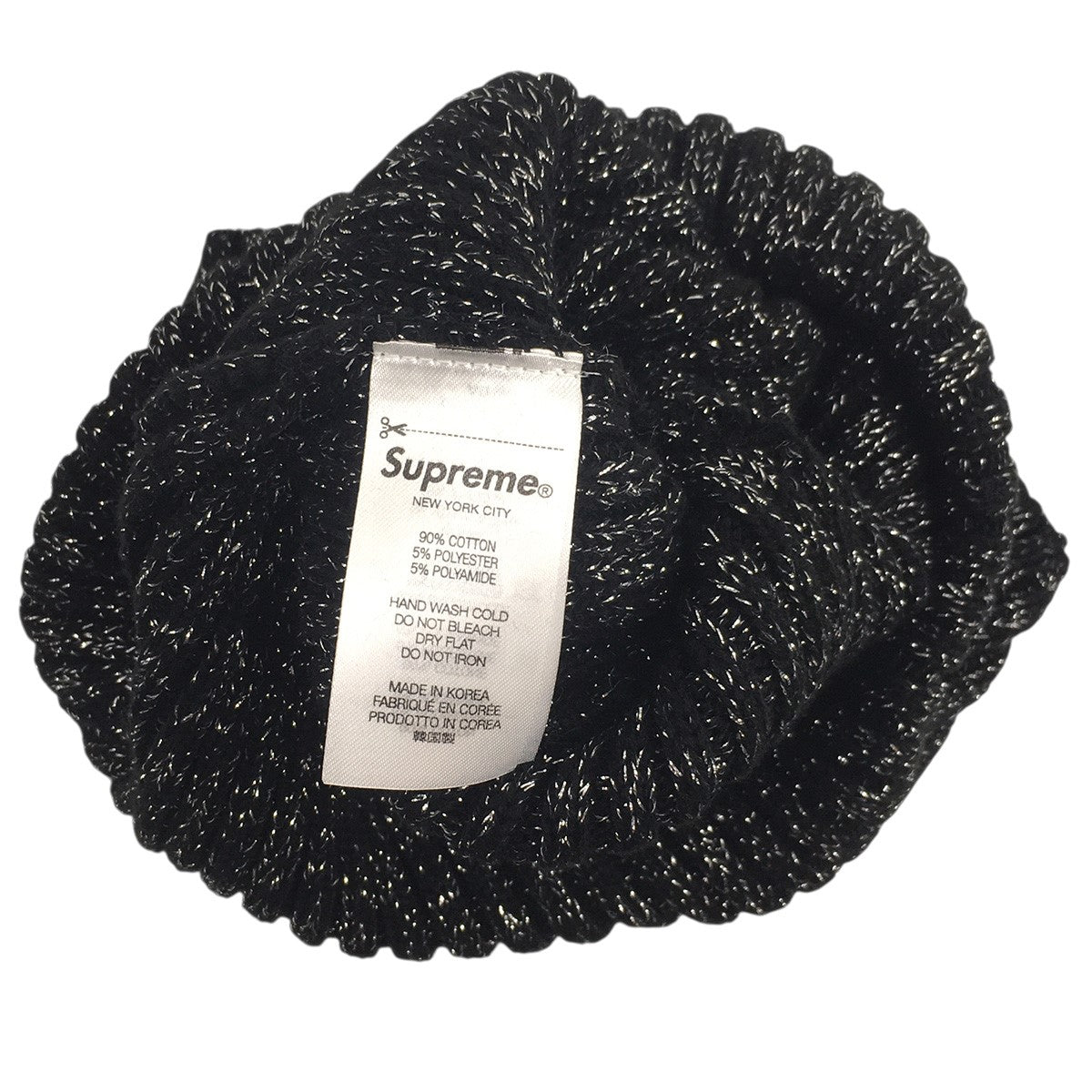 Supreme(シュプリーム) 25SS Overdyed Beanie Metallic Blackスモール