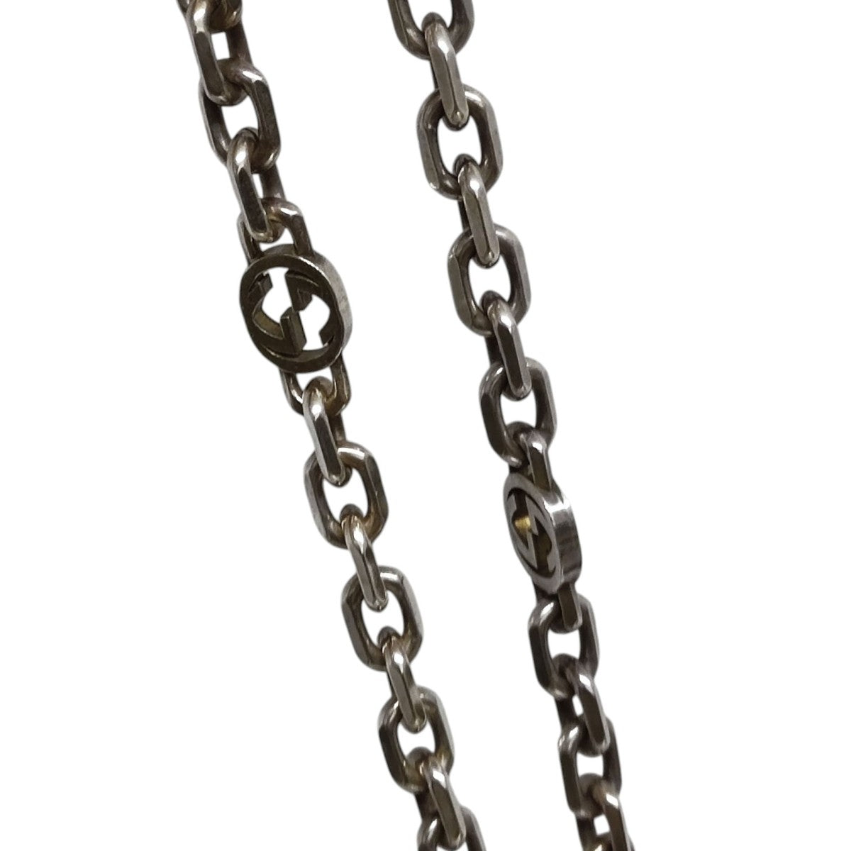 GUCCI(グッチ) インターロッキングG チェーンネックレス シルバー