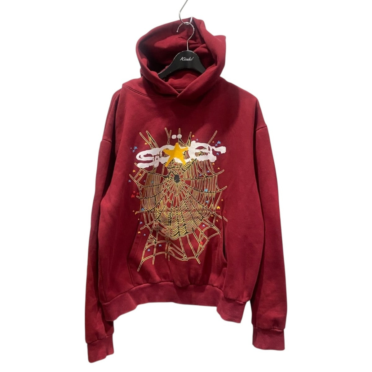 SP5DER(スパイダー) フーテッドパーカー バーガンディー サイズ XL