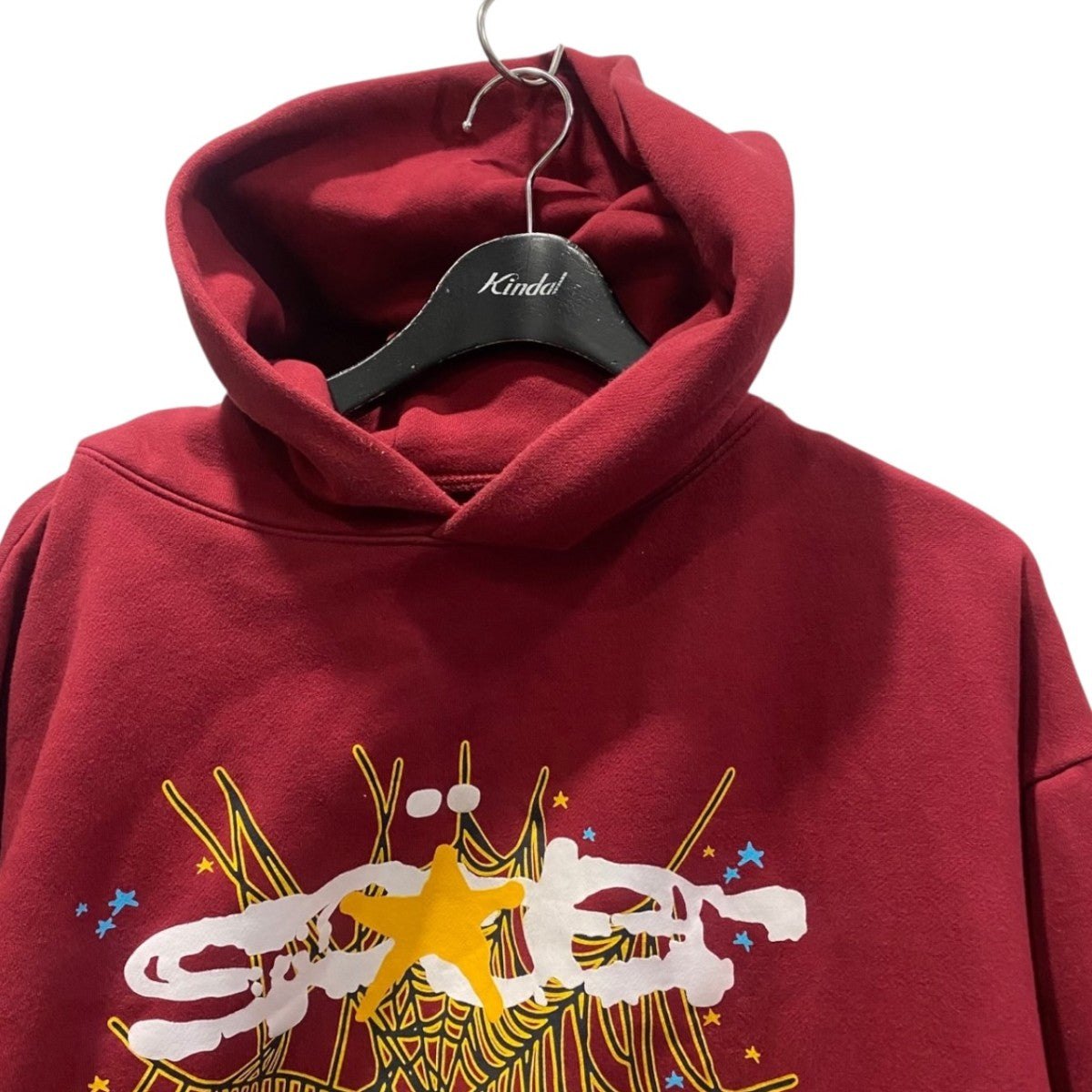SP5DER(スパイダー) フーテッドパーカー バーガンディー サイズ XL