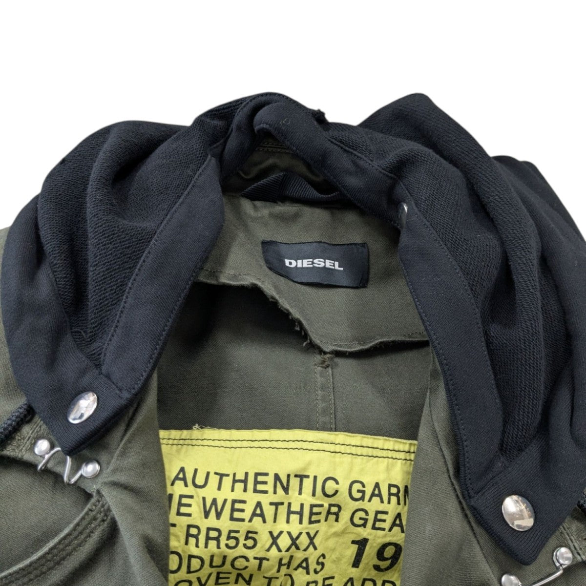 DIESEL(ディーゼル) フード付トレンチコート オリーブ サイズ XXS