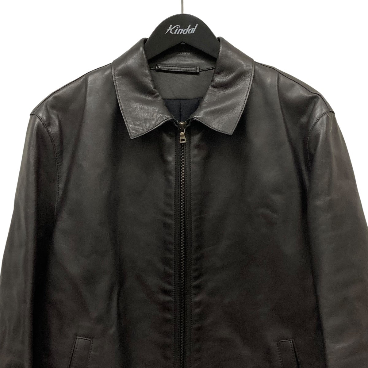 PRADA(プラダ) 90sレザージップアップジャケット ダークブラウン