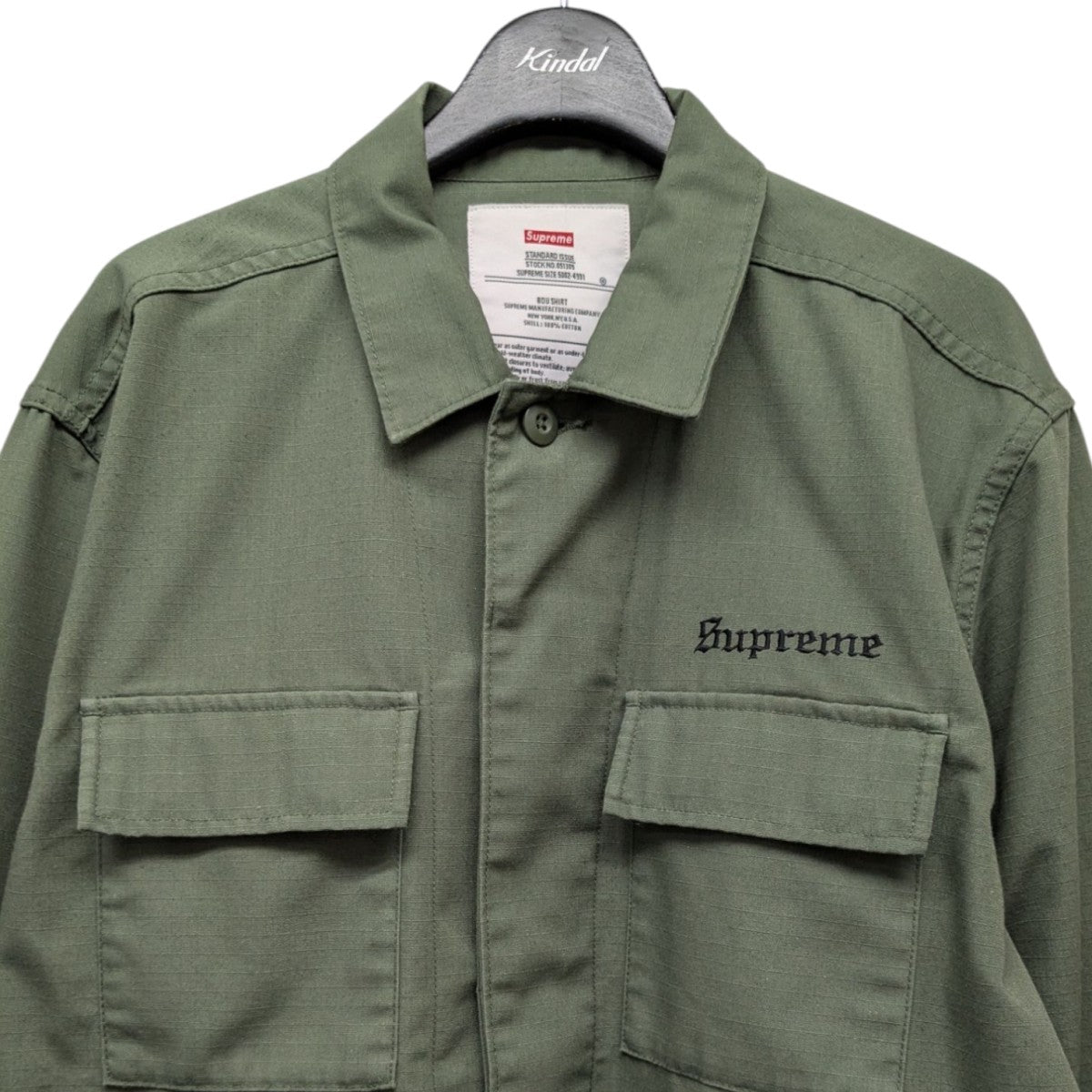 Supreme×Hellraiser 18SS「BDU Shirt」BDUシャツ オリーブ サイズ M