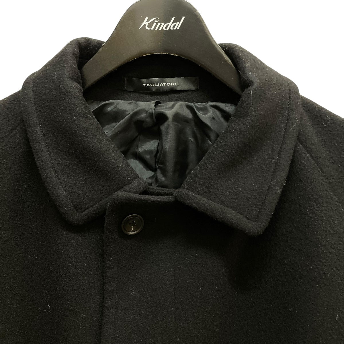 TAGLIATORE(タリアトーレ) カシミア混ウール ベルテッド バルカラー