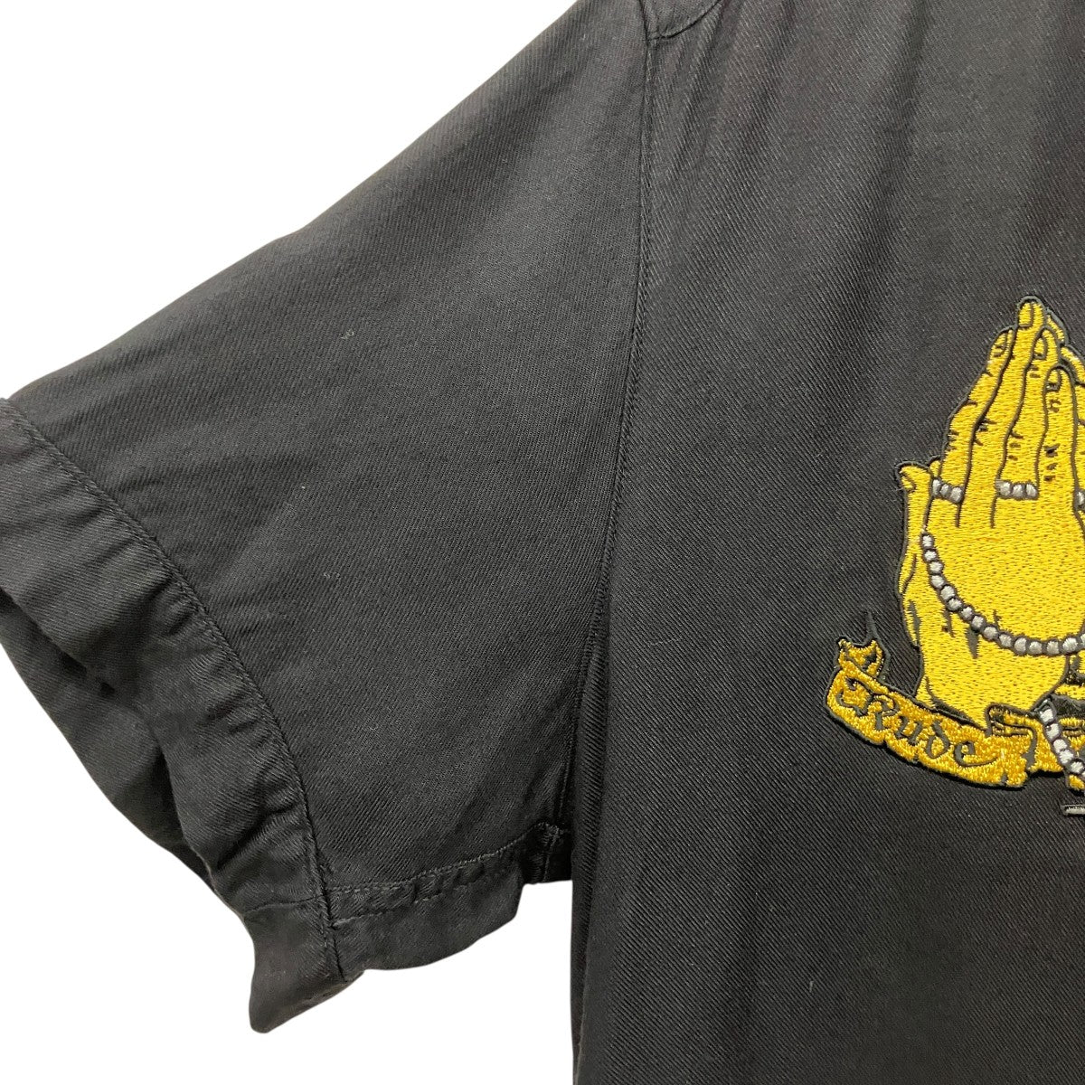 RUDE GALLERY(ルードギャラリー) マリア刺繍半袖シャツ ブラック