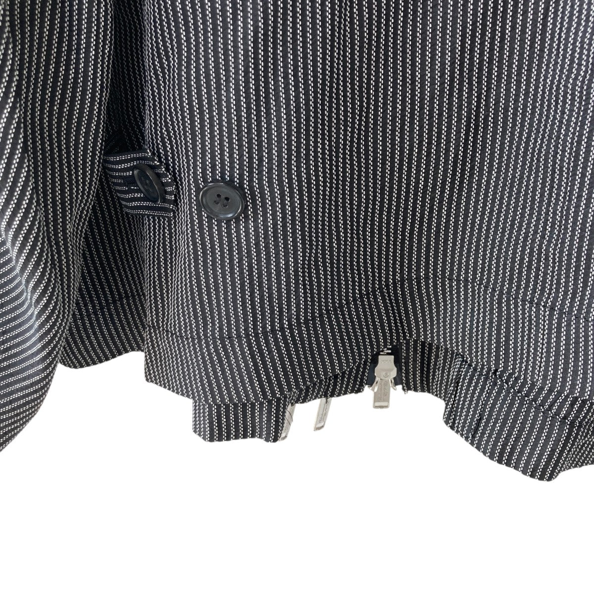 UNDERCOVER(アンダーカバー) 25SSシルク和紙ドビーストライプ3連フード