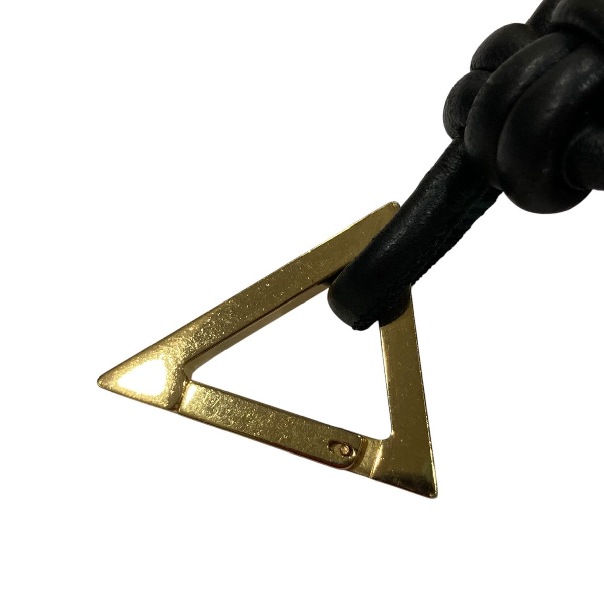 BOTTEGA VENETA(ボッテガヴェネタ) トライアングルキーリング ブラック