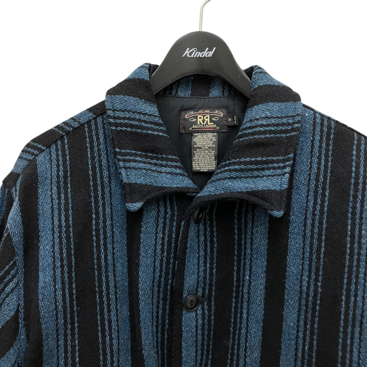 RRL(ダブルアールエル) ストライプジャケット ネイビー サイズ M