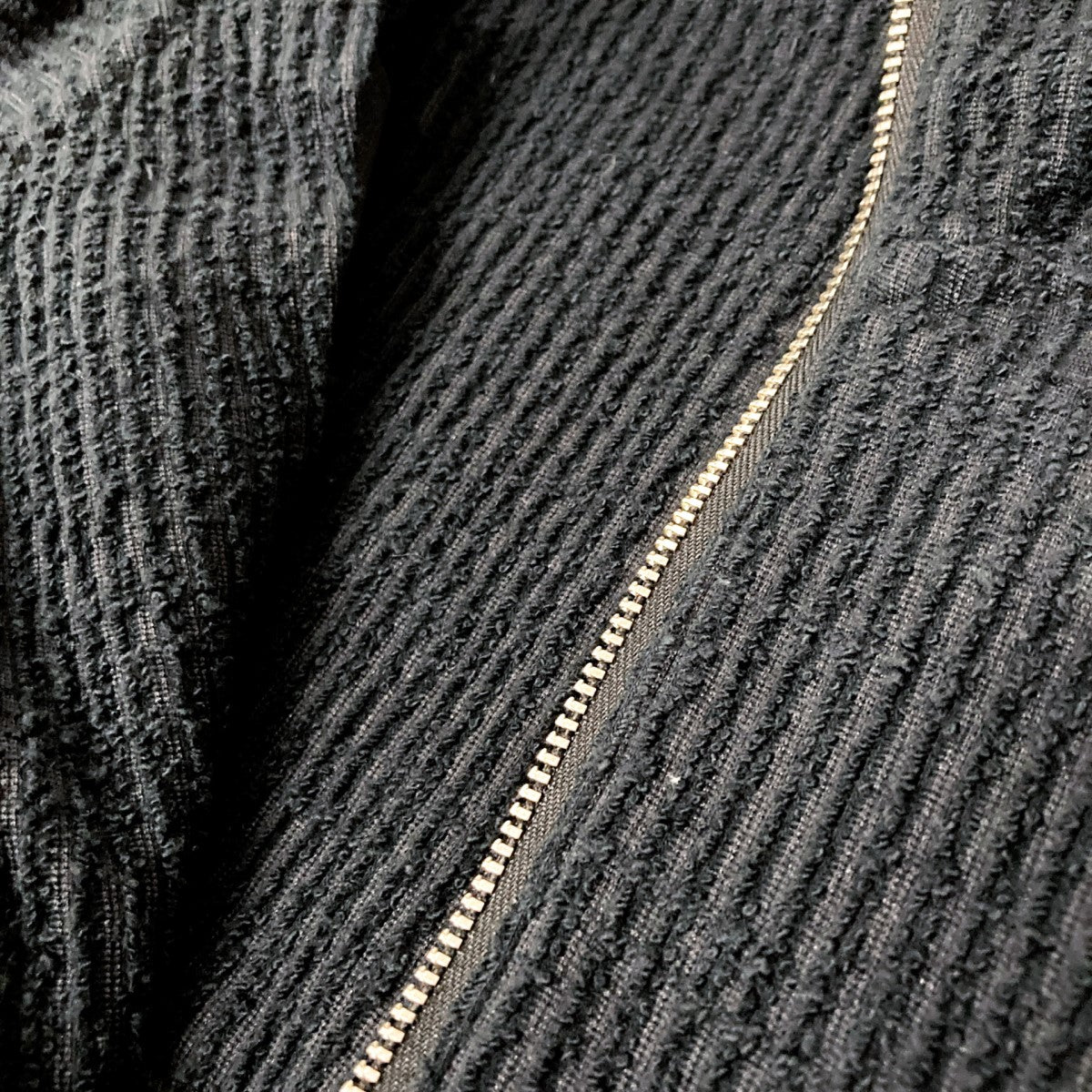 ANCELLM(アンセルム) CUT STRIPE HALF ZIP PULL OVER SHIRTハーフ