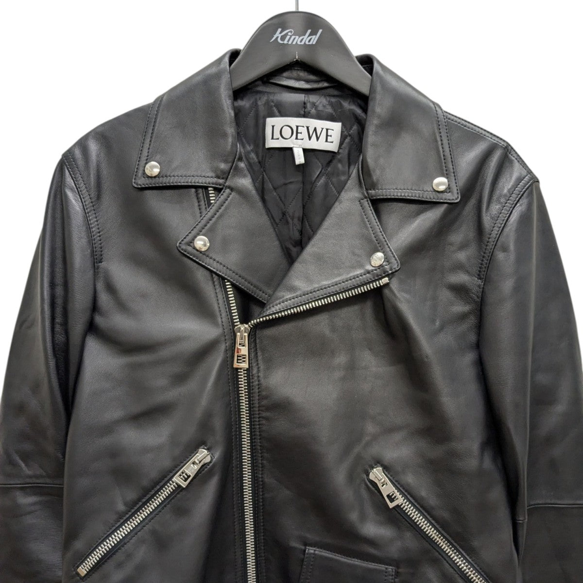 LOEWE(ロエベ) LEATHER BIKER JACKET ライダースジャケット H526Y19L67