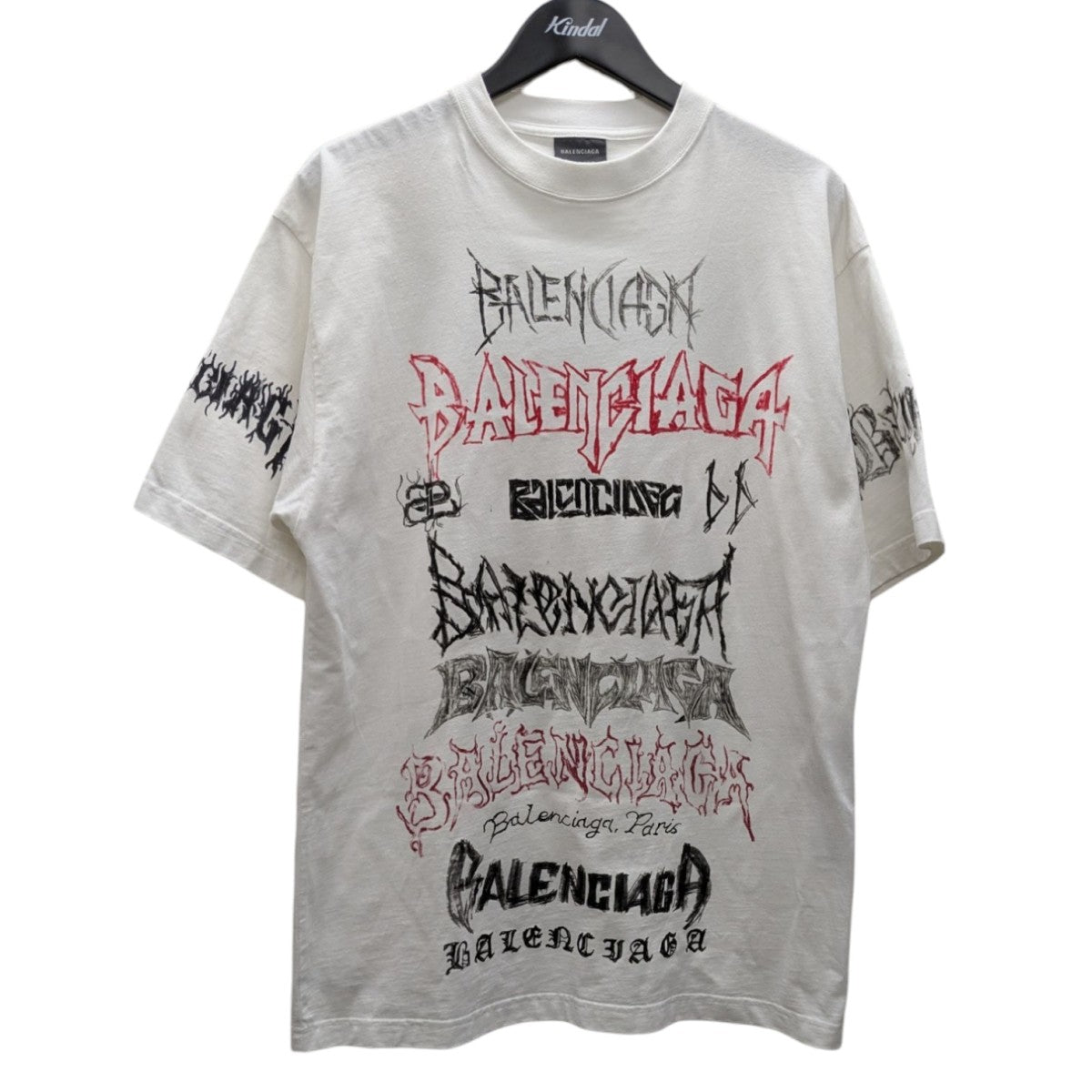 BALENCIAGA(バレンシアガ) ロゴプリントラージフィットTシャツ 641675