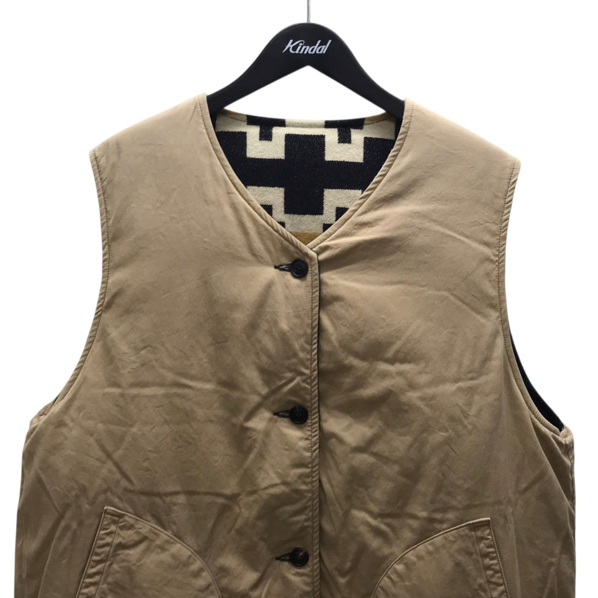 VISVIM(ビズビム) KORA DOWN VEST NATIVE BLANKET リバーシブルダウン