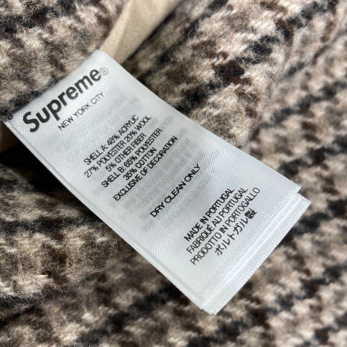 Supreme(シュプリーム) 23AWReversible Houndstooth Overcoat