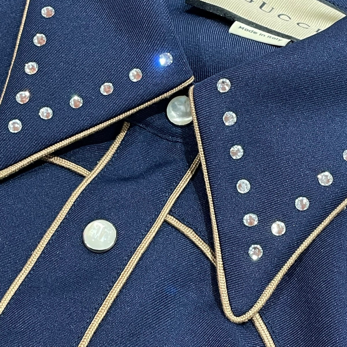 GUCCI(グッチ) ウエスタンシャツ751039 751039 ネイビー サイズ 41