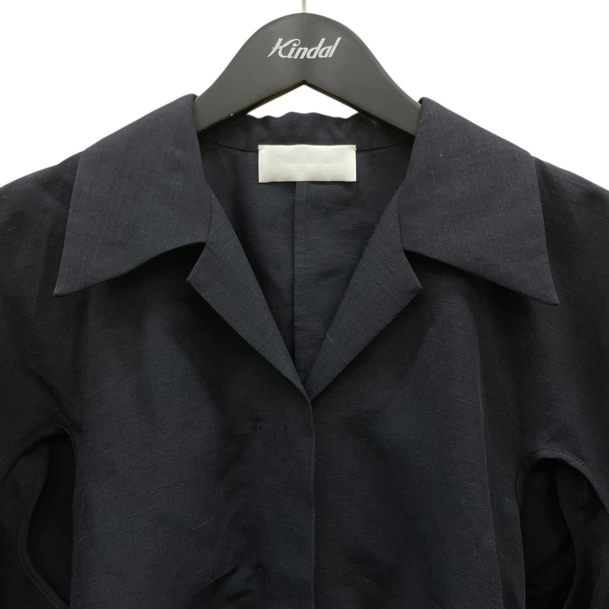 mame kurogouchi(マメクロゴウチ) 22SSViscose Hemp Round Shirt長袖