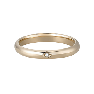 K18 カラーゴールドリング〕K18 リング シャンパンゴールド (幅約2.2mm