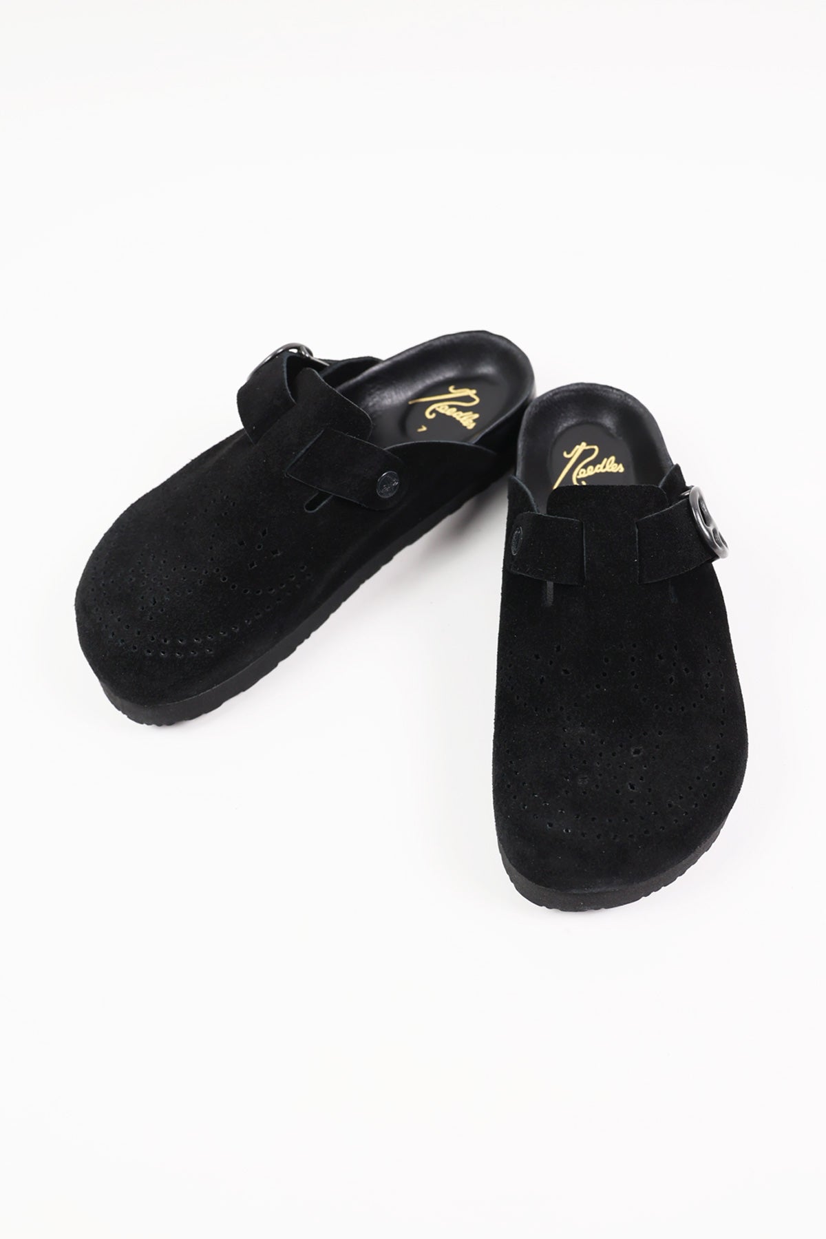 Needles Suede Clog Sandal | Black | Canoe Club