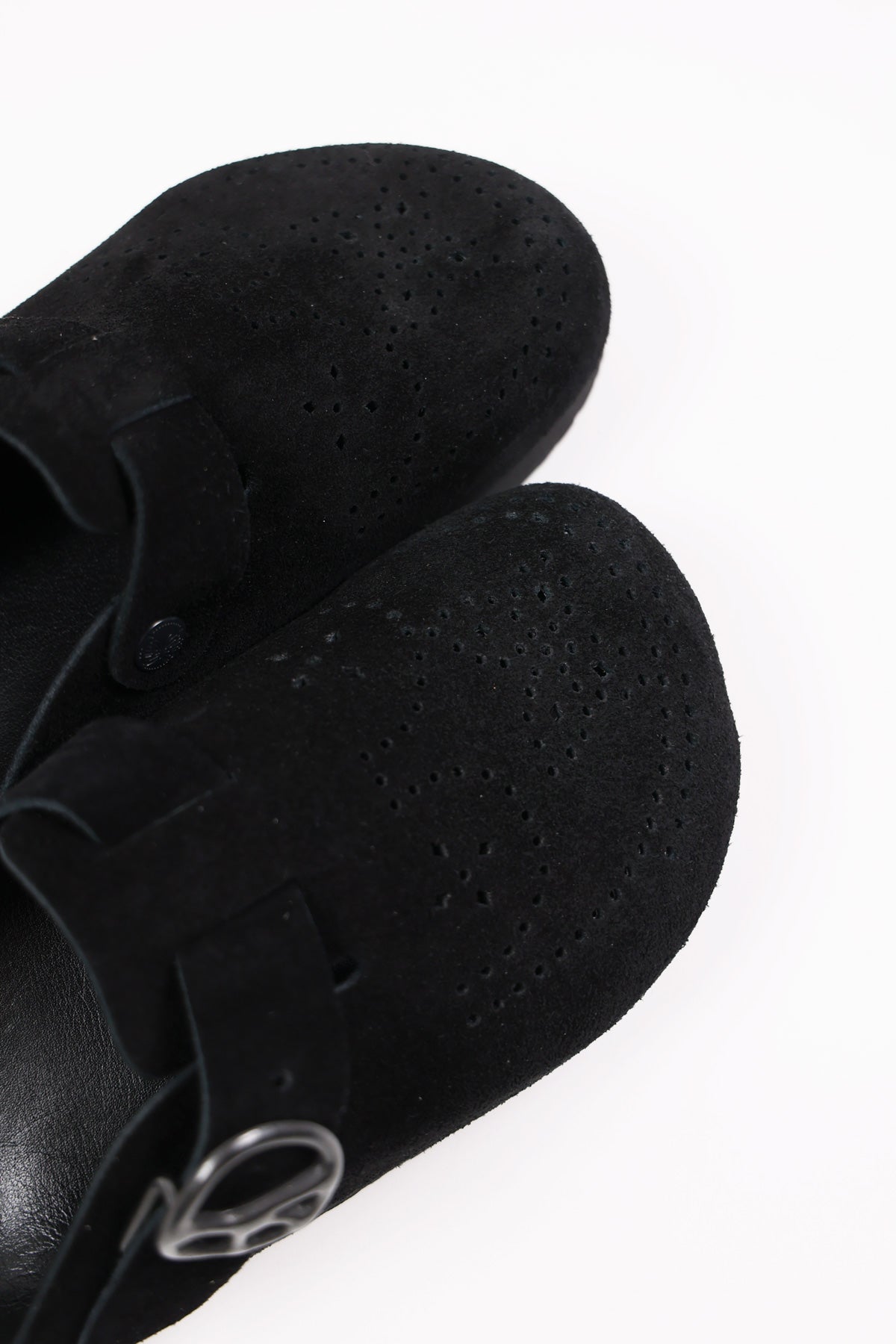 Needles Suede Clog Sandal | Black | Canoe Club