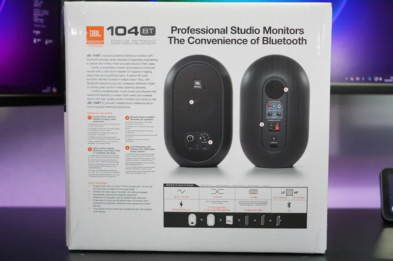 JBL Professional スピーカー 104-BTW-Y3のレビュー！PC用スピーカーに