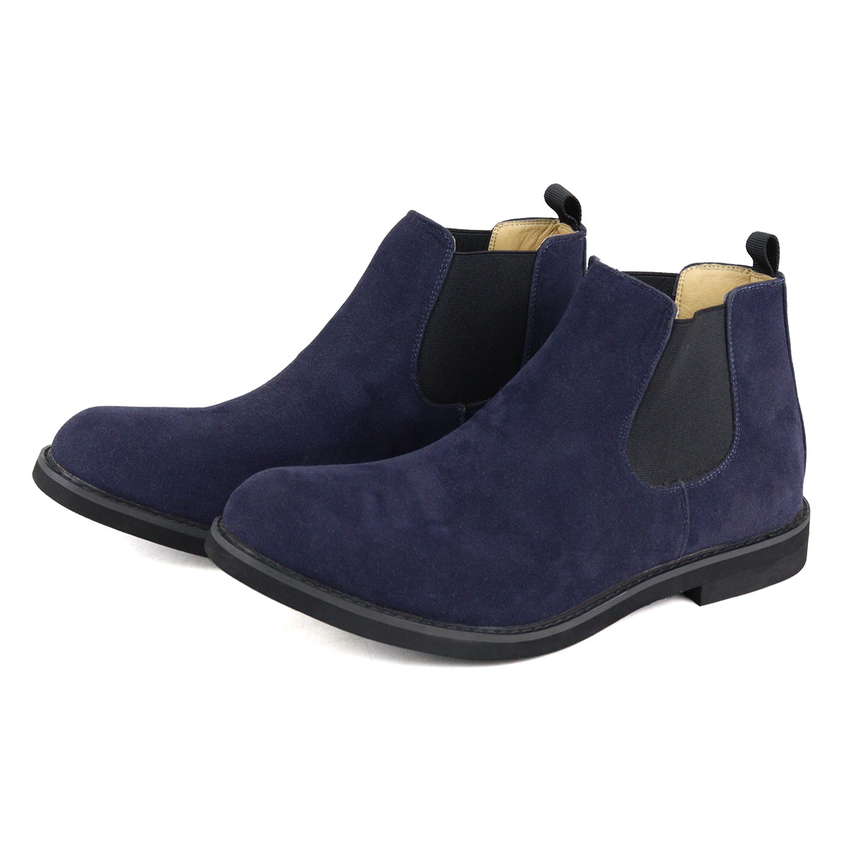 ブーツ メンズ ショート 黒 スエード サイドゴア 革靴 軽量 履きやすい