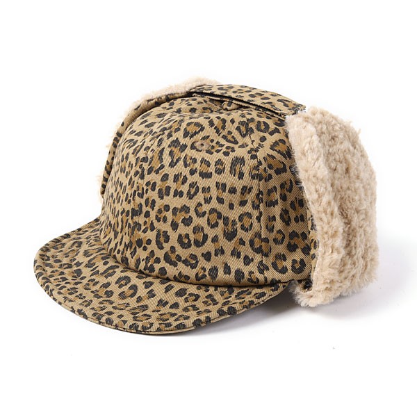 帽子 冬用 レオパード柄 ヒョウ柄 ひょう柄 レパード柄 豹柄 プードル
