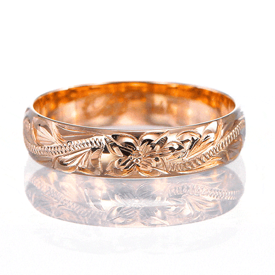 ハワイアンジュエリー リング 指輪 刻印無料 K14ピンクゴールド 14金