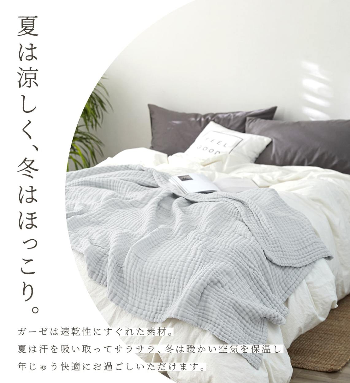 ガーゼケット 新色追加 綿100% 6重 シングル 夏 ふわふわ タオルケット