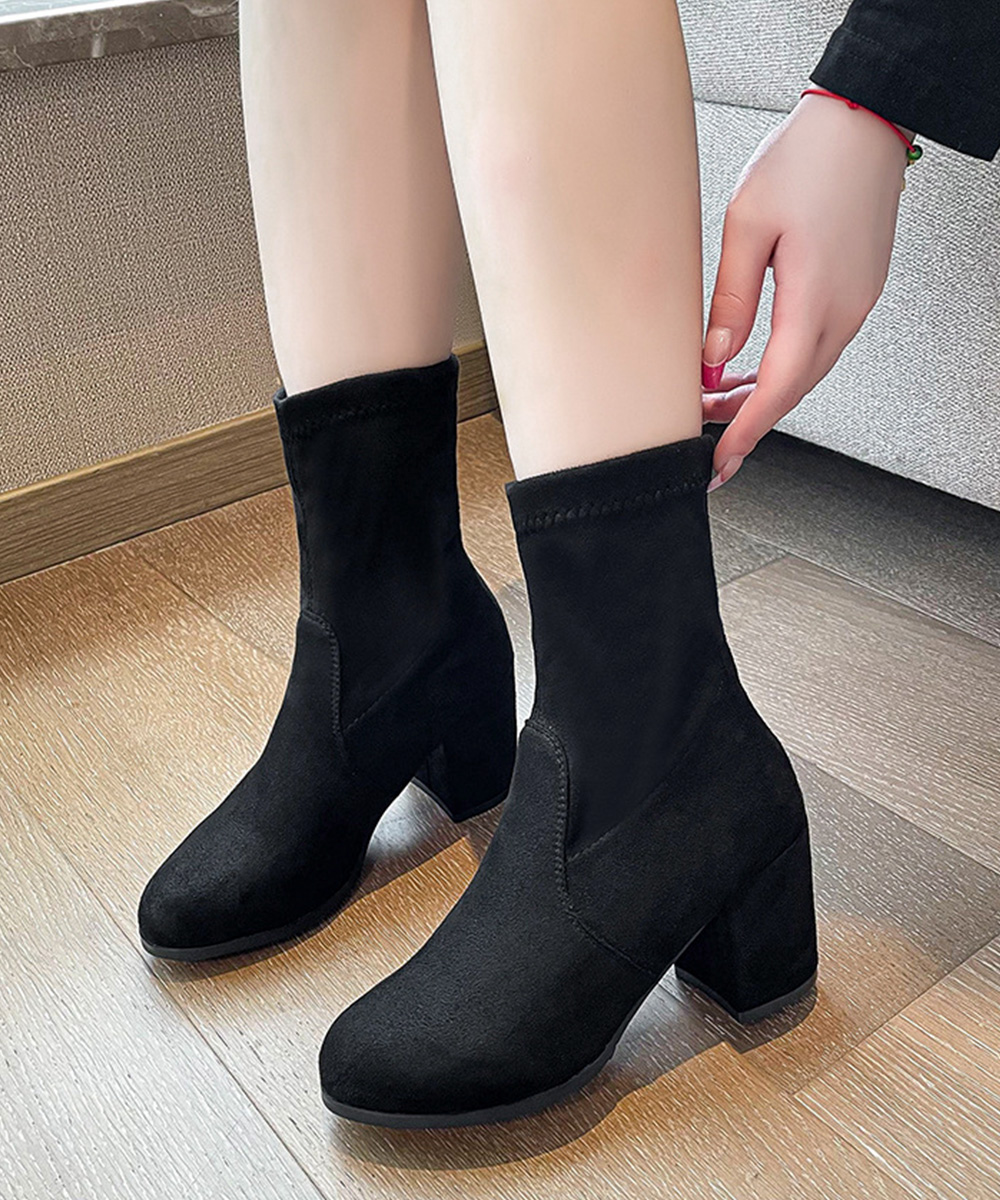 大人気】 アグ ケーセン ショートブーツ 26cm 太ヒール スエード