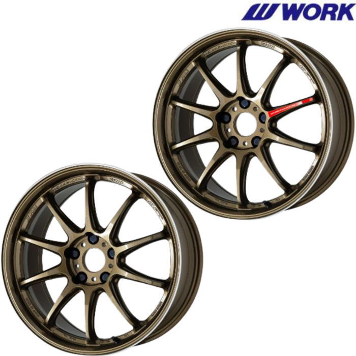 WORK 17インチ 4穴 100 7J WORK EMOTION ZR10 チタンダイヤリップ