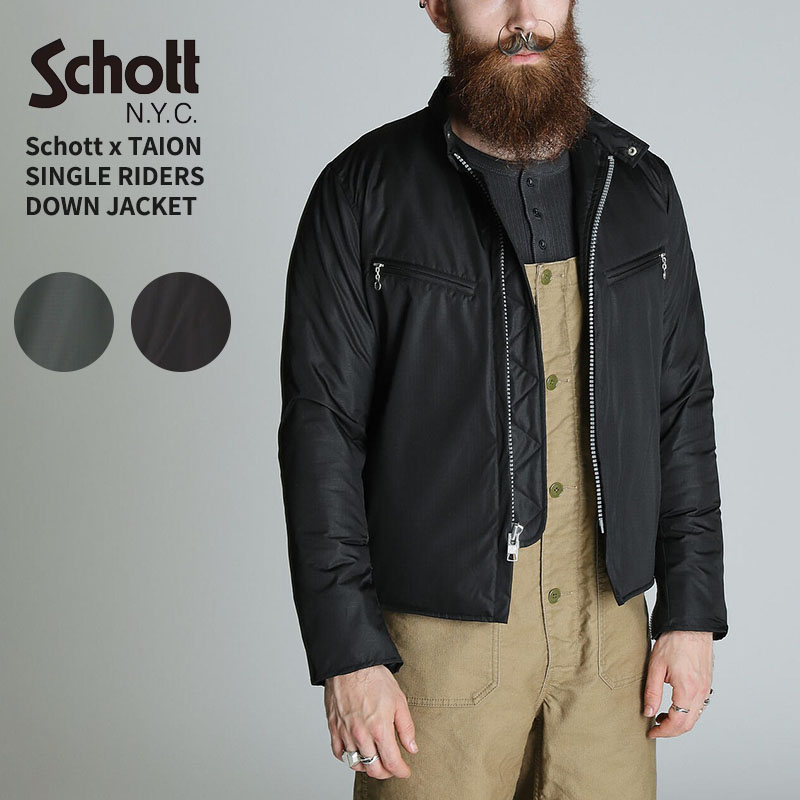 Schott N.Y.C（ショット） × タイオン メンズ ライダース Schott x