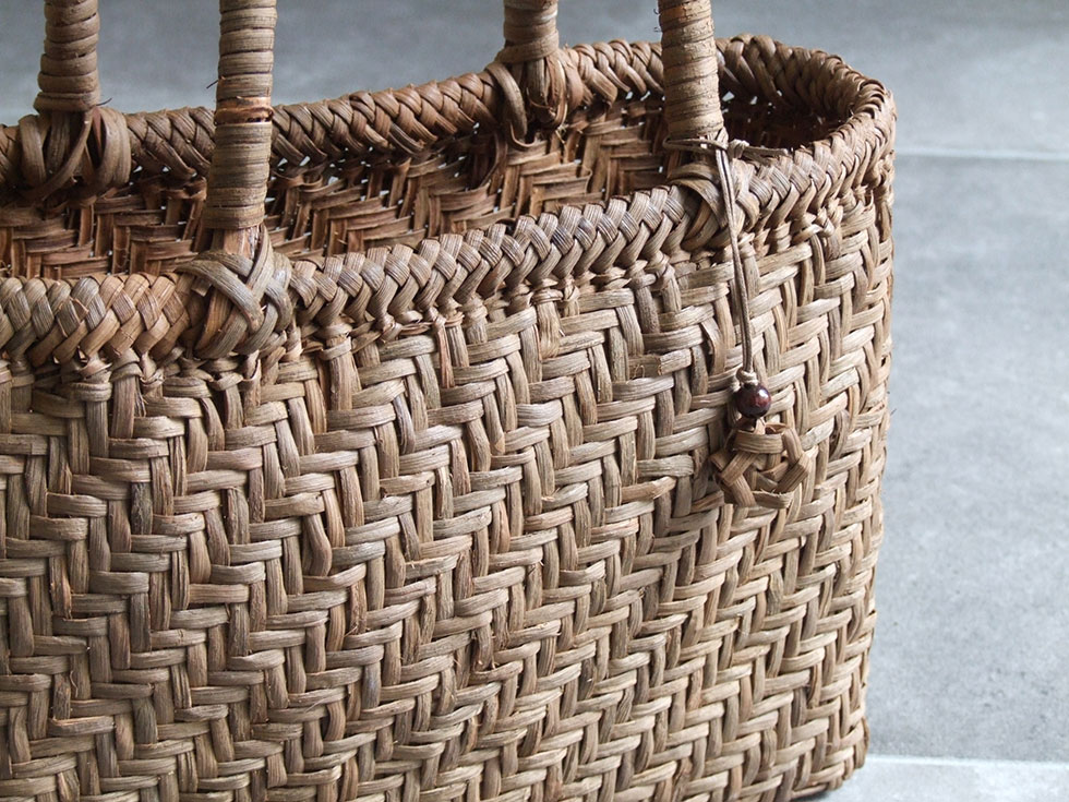 純国産 山形県 山葡萄かごバッグ 5mm極細網代編み 定番型 : おまめ
