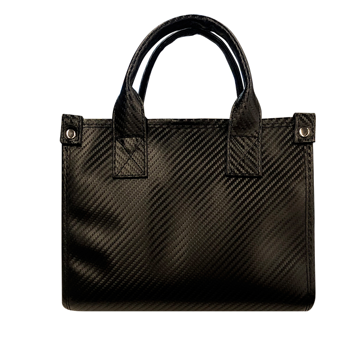 カーボン調 ミニトートバッグ 全2色 おしゃれ かわいい 高級感 ミニ