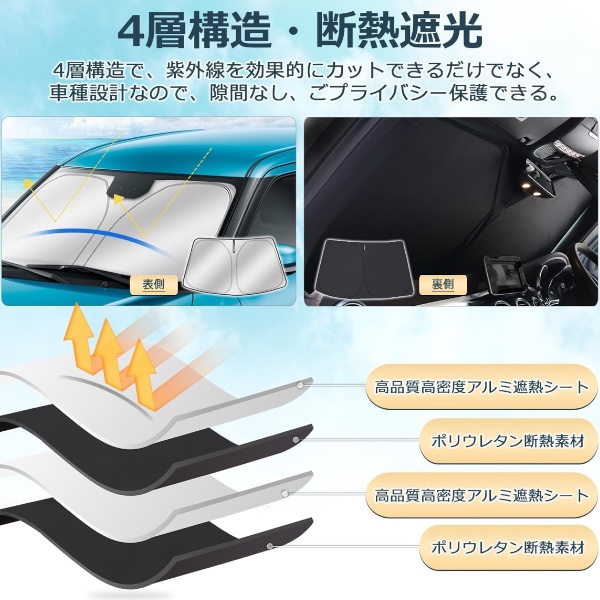 ホンダ（HONDA） オデッセイ RA6/7 フロントサンシェード 車内 日よけ